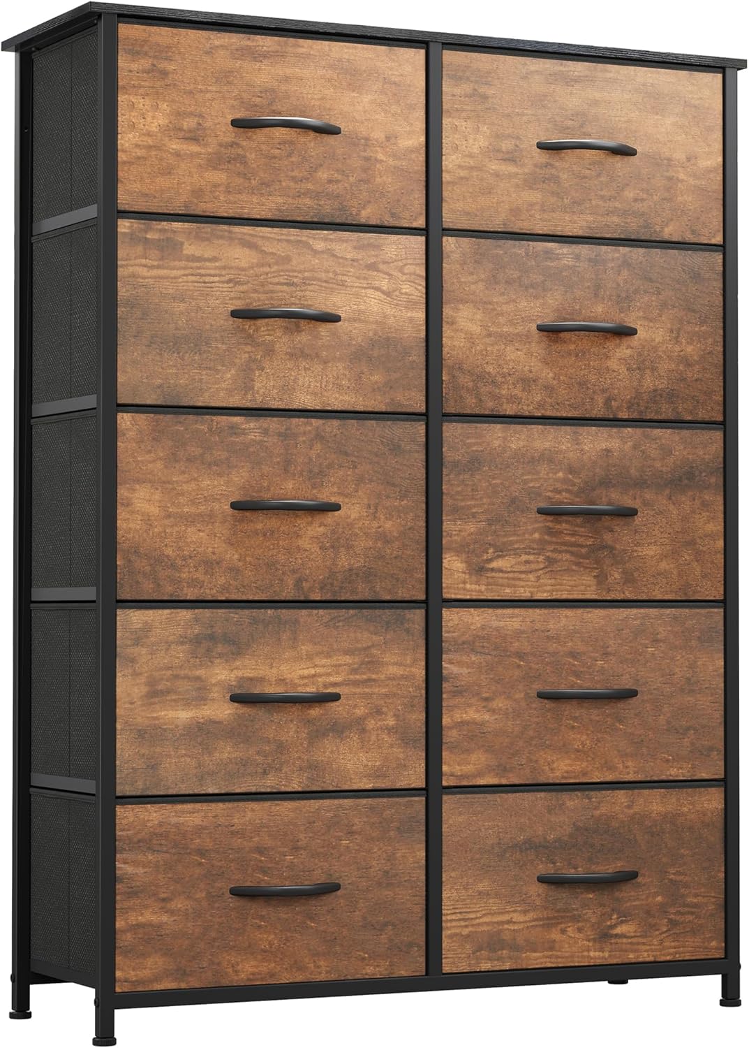 DWVO 10 Drawer Dresser - Fabric Storage Tower, Organizer Unit for Bedroom, Living Room, Hallway, Closets