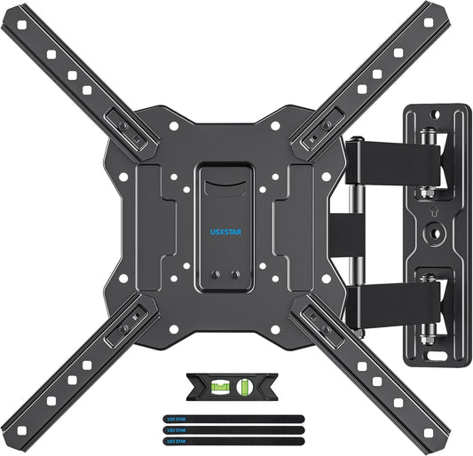 UL Listed Full Motion TV Wall Mount for 26-60 Inch TV Mounts Up to 77 lbs, Max VESA 400x400mm, Wall Mount TV Bracket with Swivel, Tilting, Leveling Adjust & Extendable Arm