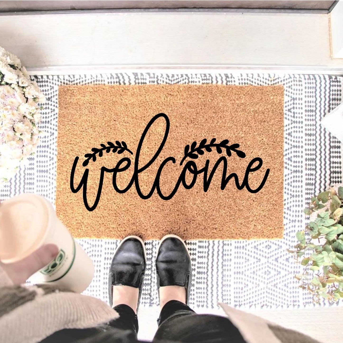 Funny Coir Doormat Welcome Front Door Mat Entryway Outdoor Mats with Heavy Duty Front Porch Patio Decor Welcome Mats Entry Natural Coconut Brown Novelty Prank Gift Funny Coir Mat 23.7x15.7 inch