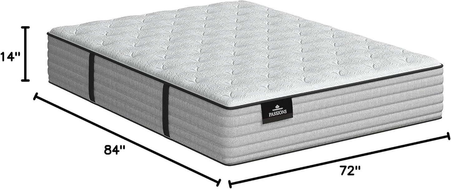 Kingsdown Passions Aspiration 14" Plush Hybrid Mattress, California King, Tan