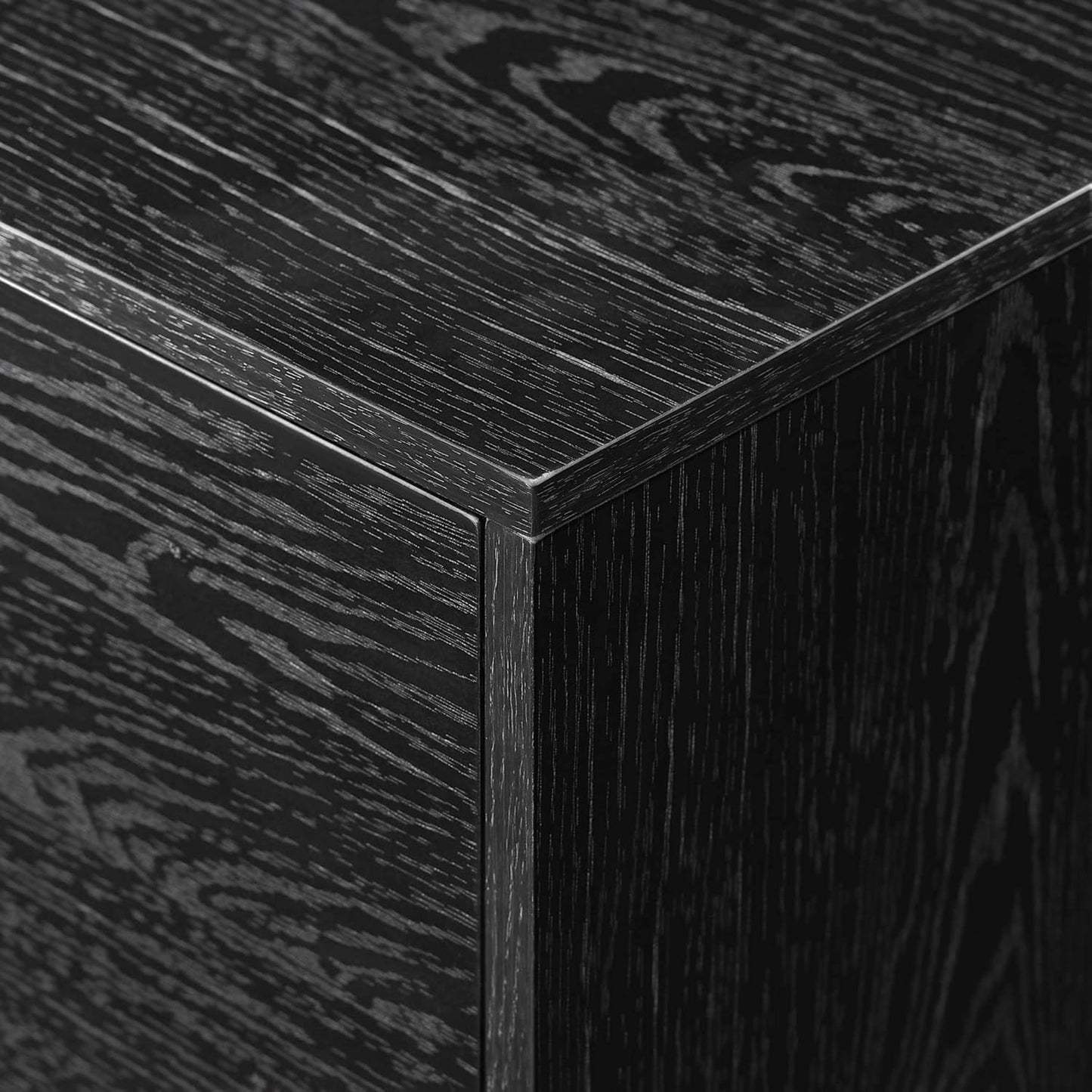 Walker Edison Nora Modern Minimal Open-Shelf TV Stand for TVs up to 80 Inches, 70 Inch, Black