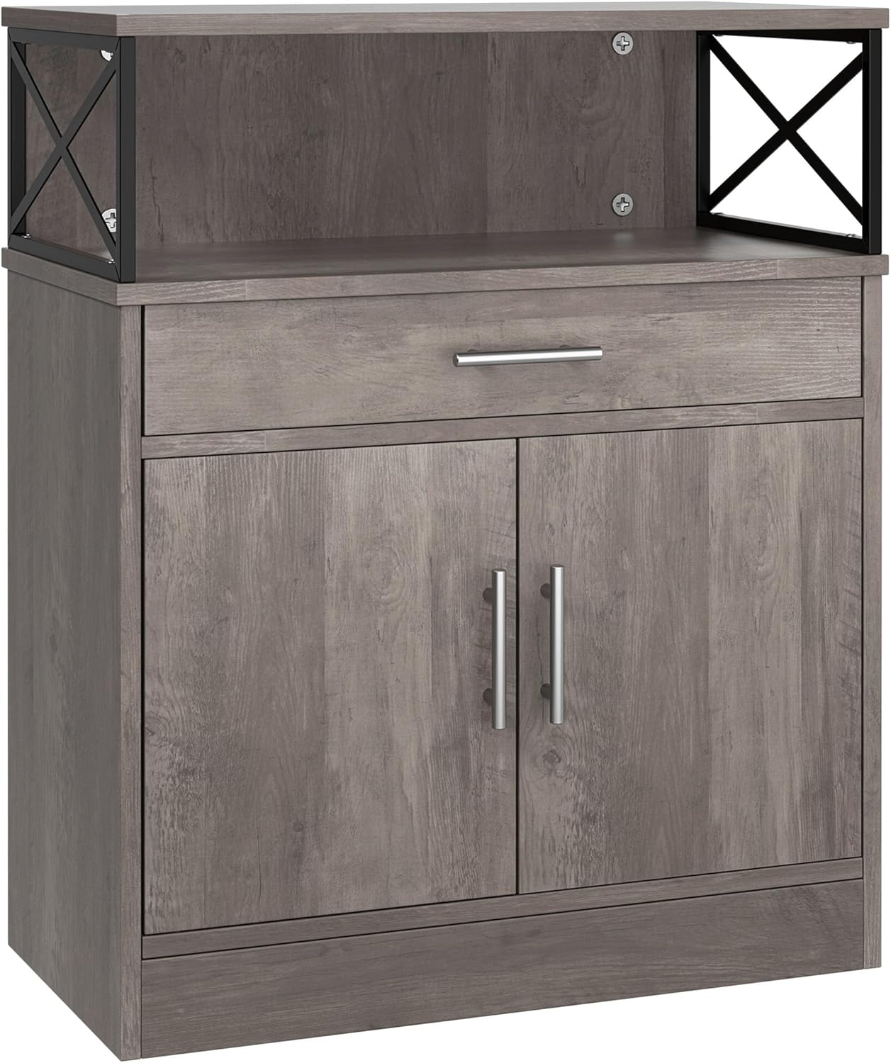 Shintenchi Kitchen Buffet Cabinet with Adjustable Shelf, Modern Kitchen Storage Cabinet,Farmhouse Coffee Bar Cabinet（Ash Grey）