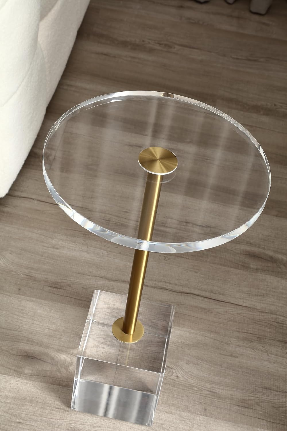 Clear Acrylic End Table,Side Table,for Livingroom,13.5 x 13.5 inch, 23 inch High