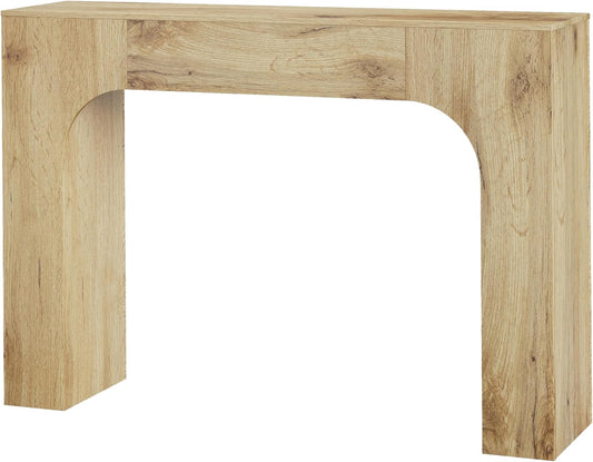 43 Inch Farmhouse Long Console Table, Wooden Sofa Table for Behind Couch, Entryway Furniture for Living Room or Hallway, Foyer Accent in Cracked Oak
