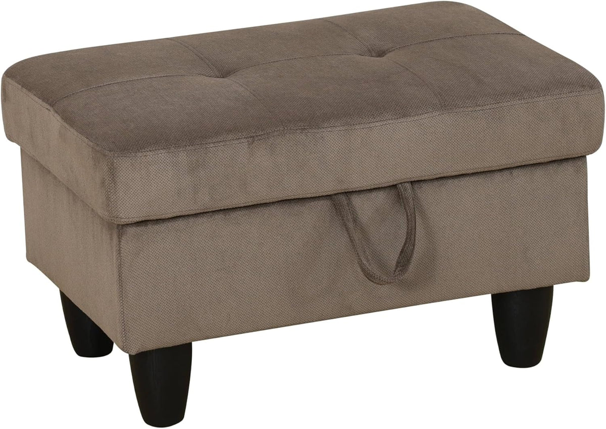 NicBex Sectional Couch 3 Pieces Sofa Set with Right Chaise Pineapple Velvet L Shaped Cloud Couch for Living Room Furniture Sets with Storage Ottoman, Modular Sofa for Living Room & Apartment, Walnut