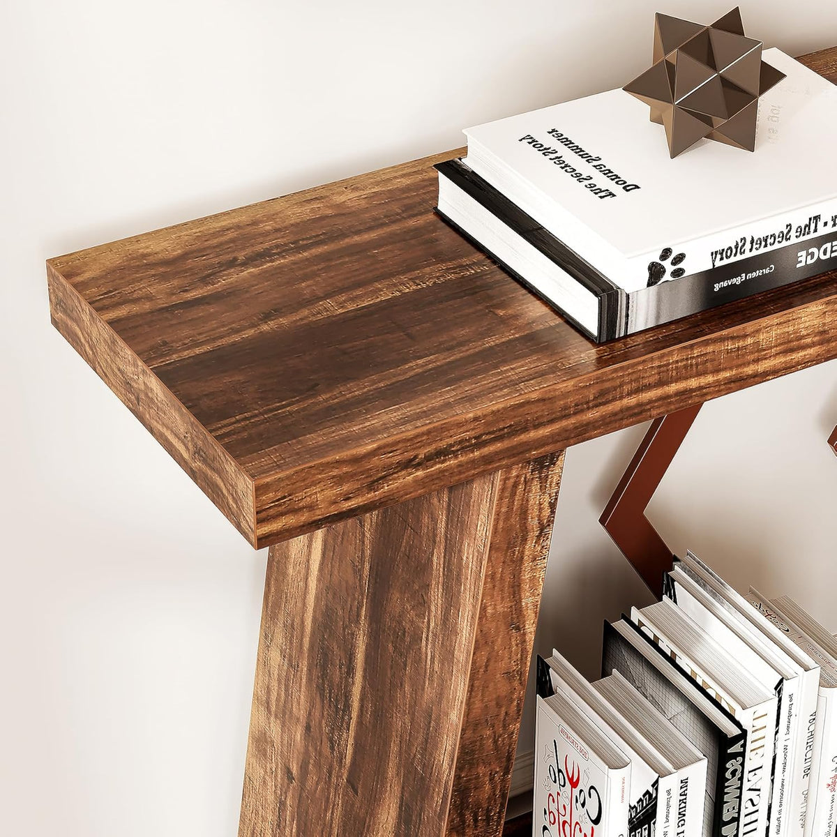 LITTLE TREE 70.9-Inch Console Table, Long Sofa Table Behind Couch, Farmhouse Console with Shelf for Entryway, Living Room, Hallway