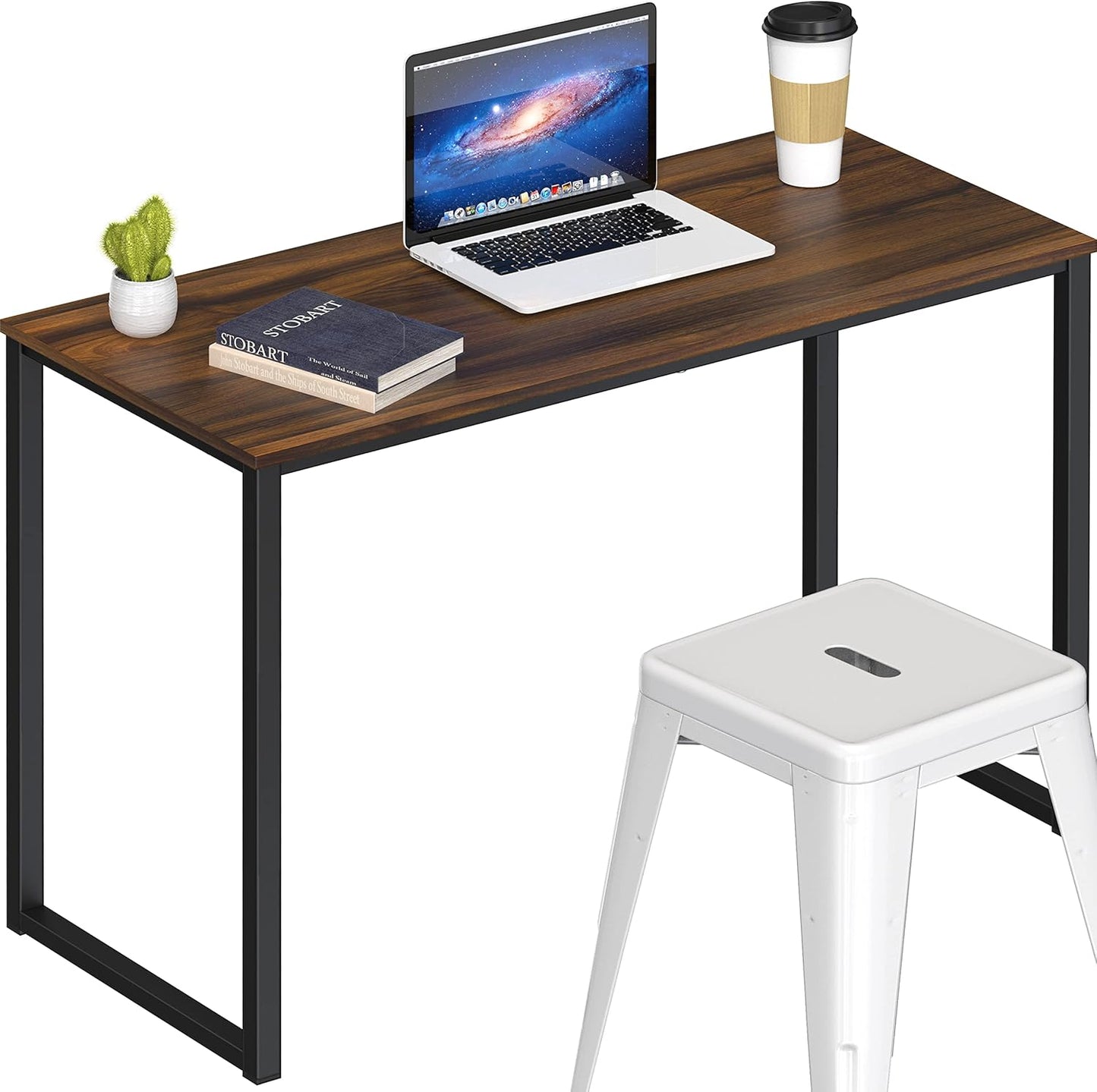 SHW Mission 32-Inch Home Office Computer Desk, Walnut
