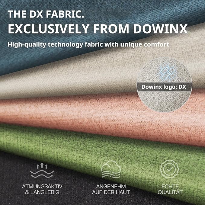 Dowinx Gaming Chair Breathable Fabric Game Chair with Gel Pad and Storage Bag, Comfortable Gamer Chair with Pocket Spring Cushion,Ergonomic Computer Chair with Footrest,Beige