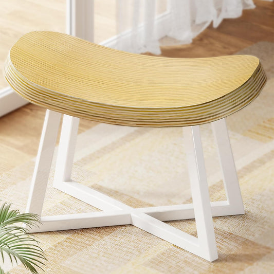 Wooden Step Stool，Foot Rest for Adult&Children,Short Stool for Under Desk, Small Bench for Living Room, Kitchen, Couch, Entryway