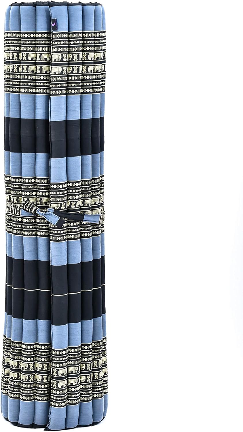 Leewadee - Foldable Floor Mattress - Japanese Roll Up Futon -Trifold Tatami Mat- Guest Floor Bed - Camping Mattress - Thai Massage Mat, Kapok Filled, 75 x 57 inches, Blue