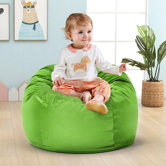 Hobestluk Bean Bag Chairs 2.5FT Bean Bag Chair with Memory Foam Filled & Machine Washable Cover,Beanbag Chair, Small Bean Bag Chairs for Playroom, Living Room, Bedroom