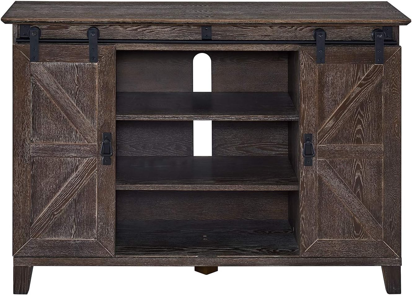 SEI Furniture Holmes Barn Door TV Stand, Brown