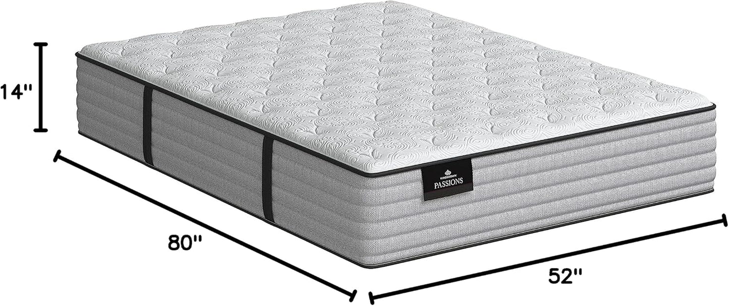 Kingsdown Passions Aspiration 14" Plush Hybrid Mattress, Full, Tan
