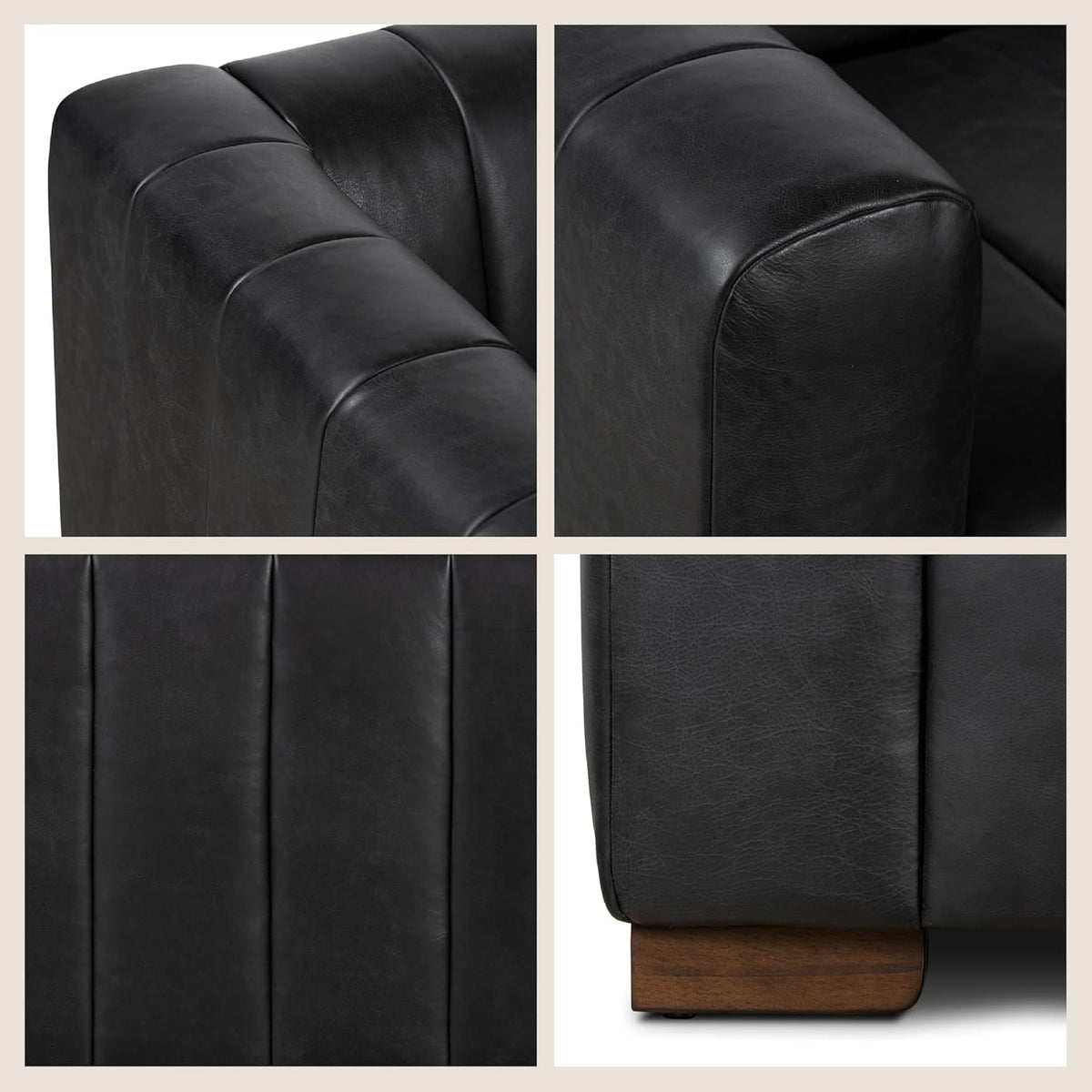 POLY & BARK Canale 86" Sofa in Onyx Black