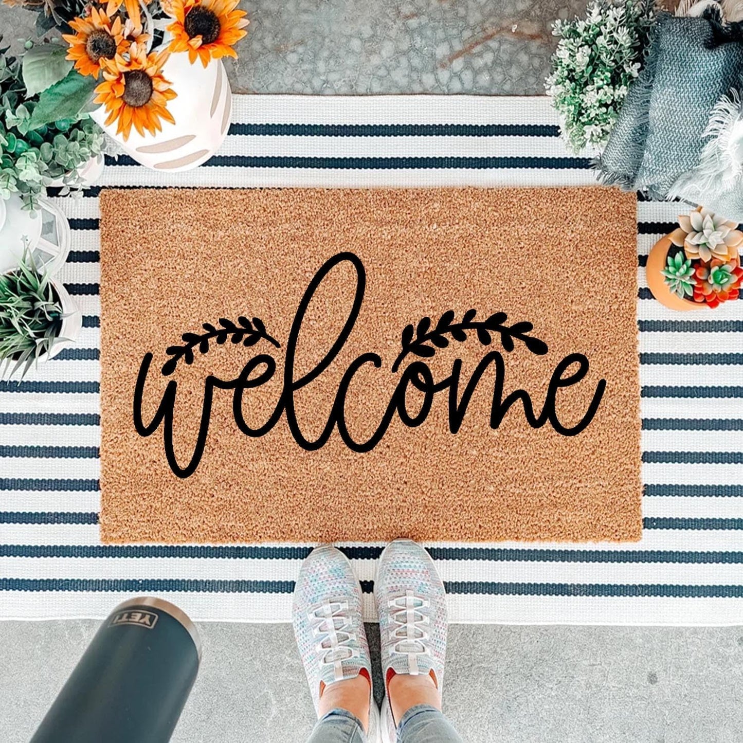 Funny Coir Doormat Welcome Front Door Mat Entryway Outdoor Mats with Heavy Duty Front Porch Patio Decor Welcome Mats Entry Natural Coconut Brown Novelty Prank Gift Funny Coir Mat 23.7x15.7 inch
