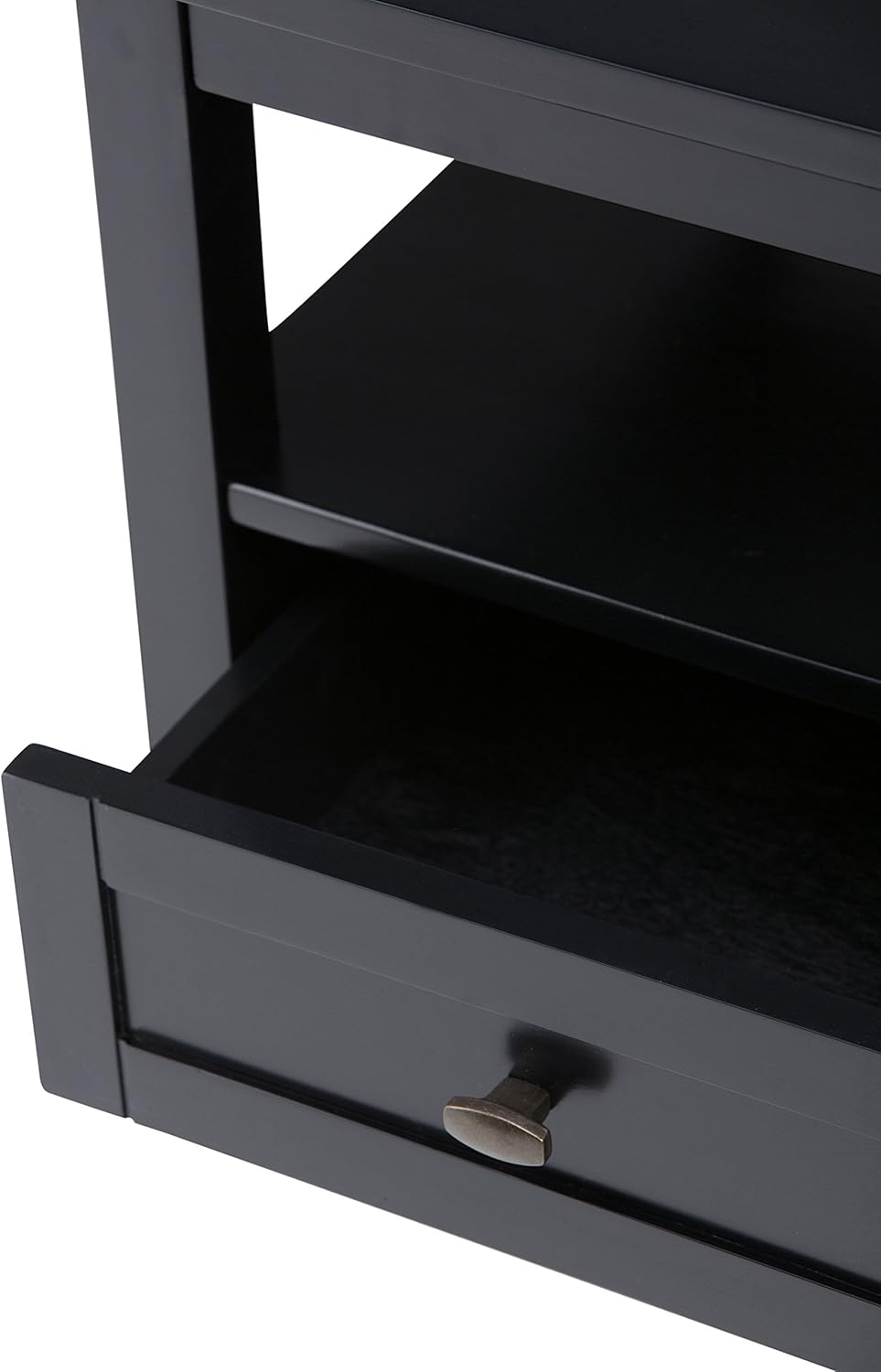 SIMPLIHOME Warm Shaker SOLID WOOD 20 inch Wide Rectangle Transitional End Side Table in Black for the Living Room and Bedroom