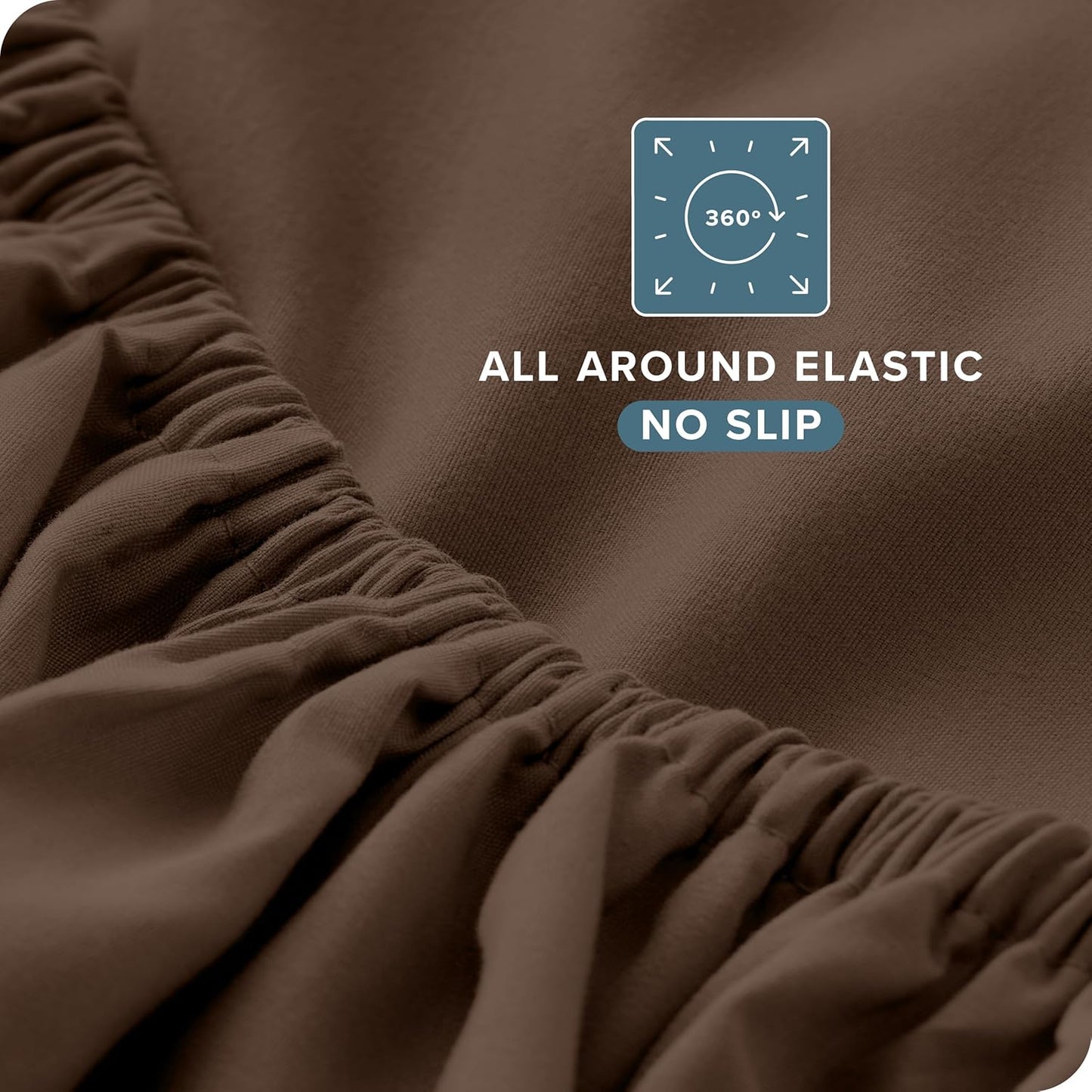 Bare Home Full XL Sheet Set - Luxury 1800 Ultra-Soft Microfiber Extra Long Bed Sheets - Double Brushed - Deep Pockets - Easy Fit - 4 Piece Set - Bedding Sheets & Pillowcases (Full XL, Cocoa)