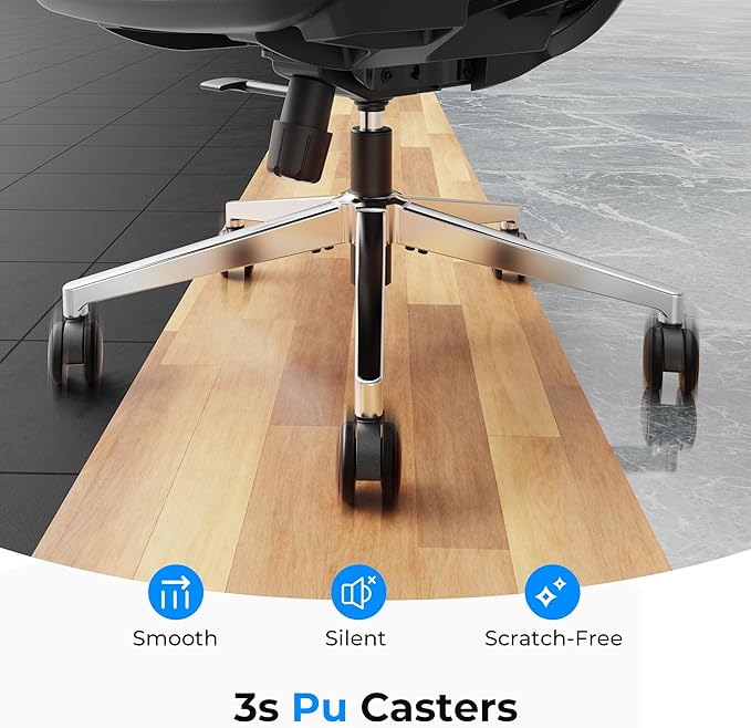 Ergonomic Office Chair - Big & Tall 6'6" Mesh Chair with Dynamic Lumbar Support, 4-in-1 Quick Adjust, 350lbs Capacity - BIFMA Certified Computer Chair for Home Office