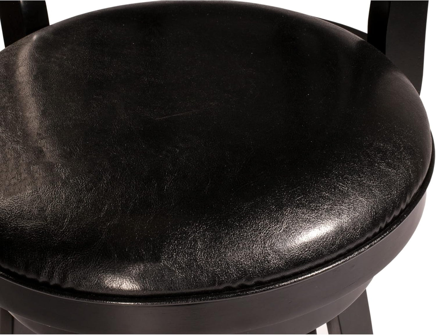 Hillsdale Fairfox Swivel Stool with Rectangular Lattice Back, Bar Height, Black