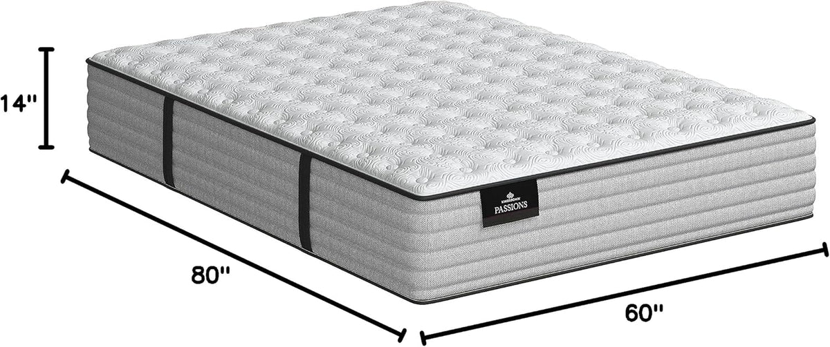 Kingsdown Passions Aspiration 14" Firm Hybrid Mattress, Queen, Tan