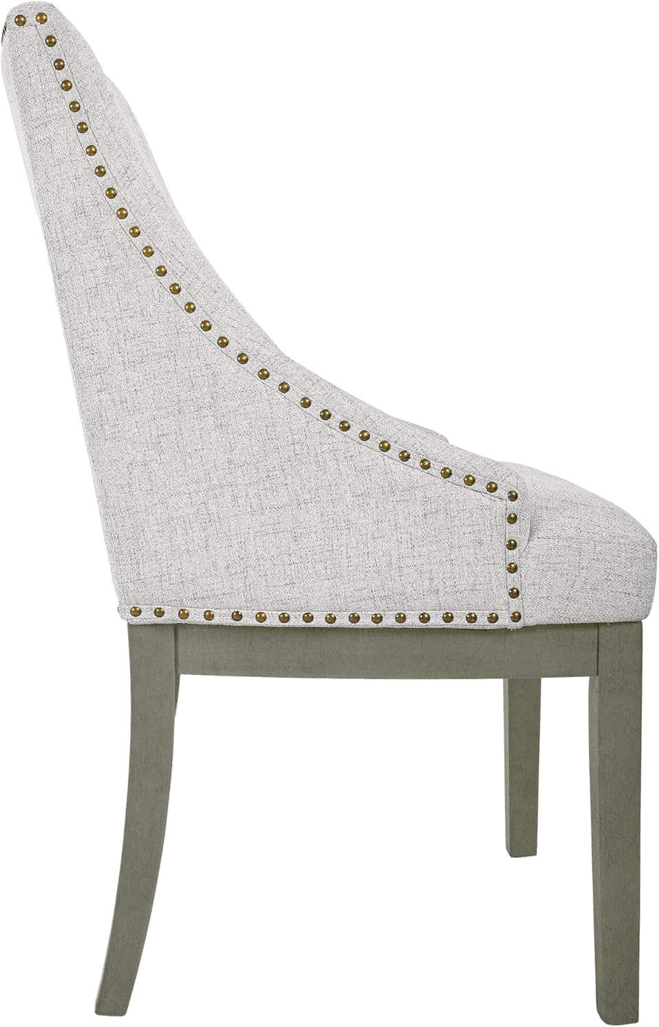 HomePop Home Decor | Upholstered Anywhere Dining Chair | Accent Chairs for Living Room & Bedroom | Decorative Home Furniture - Neutral Textured Solid (Single Pack)