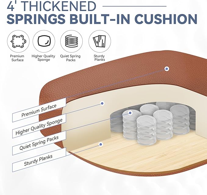 Office Chair, Big and Tall Office Desk Chair, Reclining Office Chair with Footrest Home Office Desk Chairs, High Back Ergonomic with Lumbar Support, Executive Leather