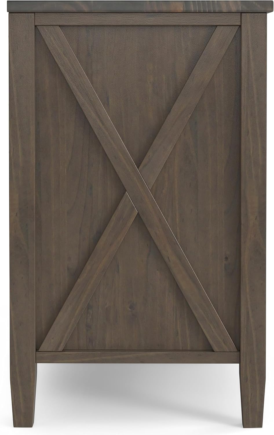 SIMPLIHOME Ela SOLID WOOD 24 Inch Wide Transitional Bedside Table in Smoky Brown, For the Living Room and Bedroom