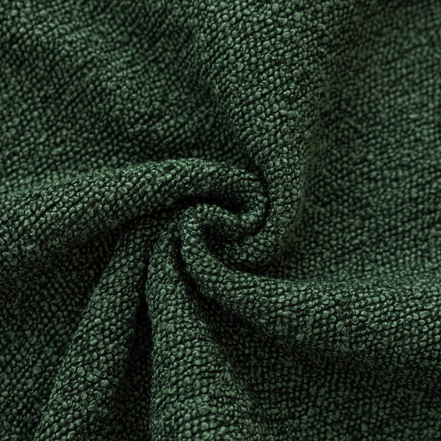 Foindtower Pack of 2 Textured Boucle Throw Pillow Covers Neutral Accent Solid Decorative Pillow Cases Cozy Woven Couch Cushion Case for Sofa Bedroom Living Room Home Decor 20x20 Inch Pine Green