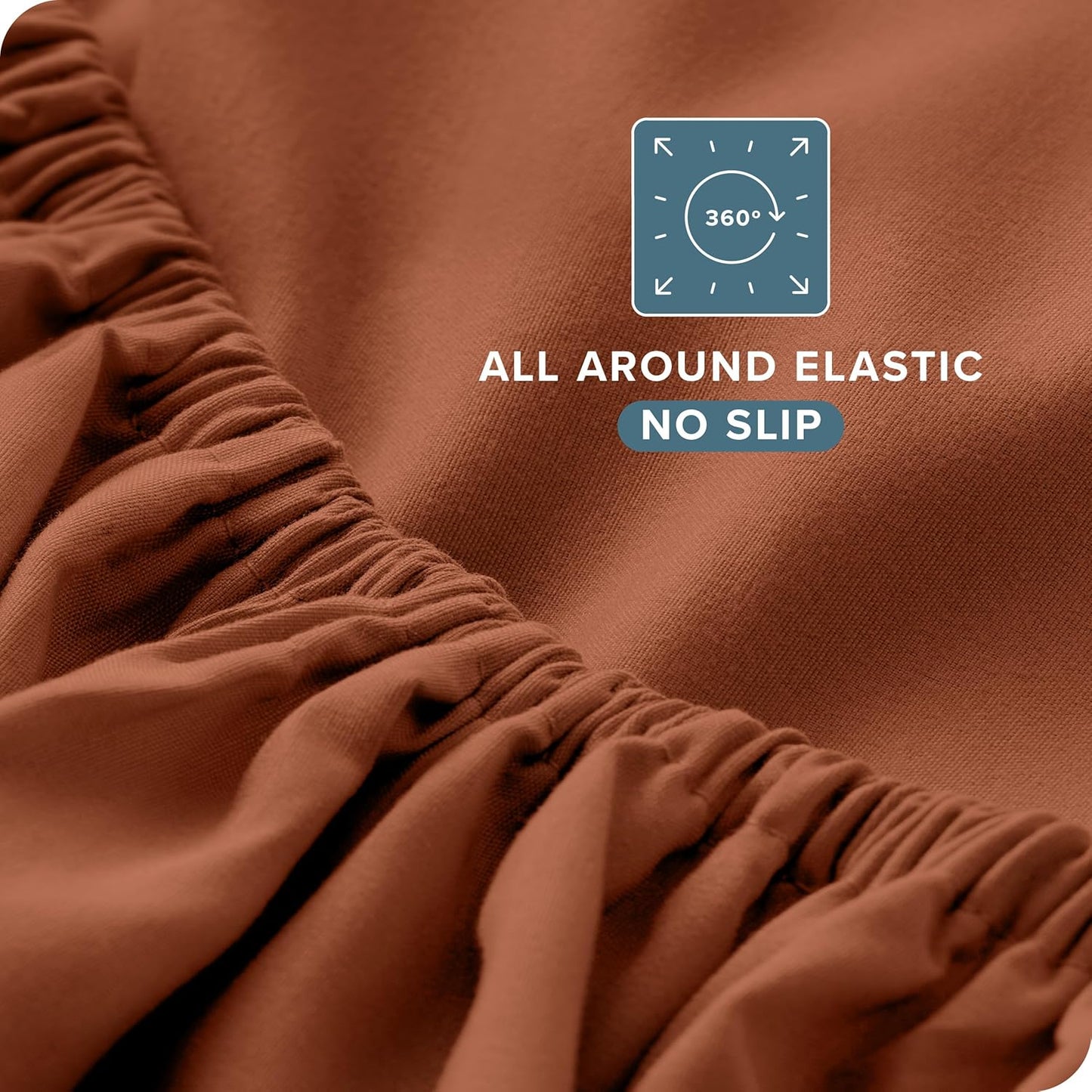 Bare Home Queen Sheet Set - Luxury 1800 Ultra-Soft Microfiber Bed Sheets - Double Brushed - Deep Pockets - Easy Fit - 4 Piece Set - Bedding Sheets & Pillowcases (Queen, Terracotta)