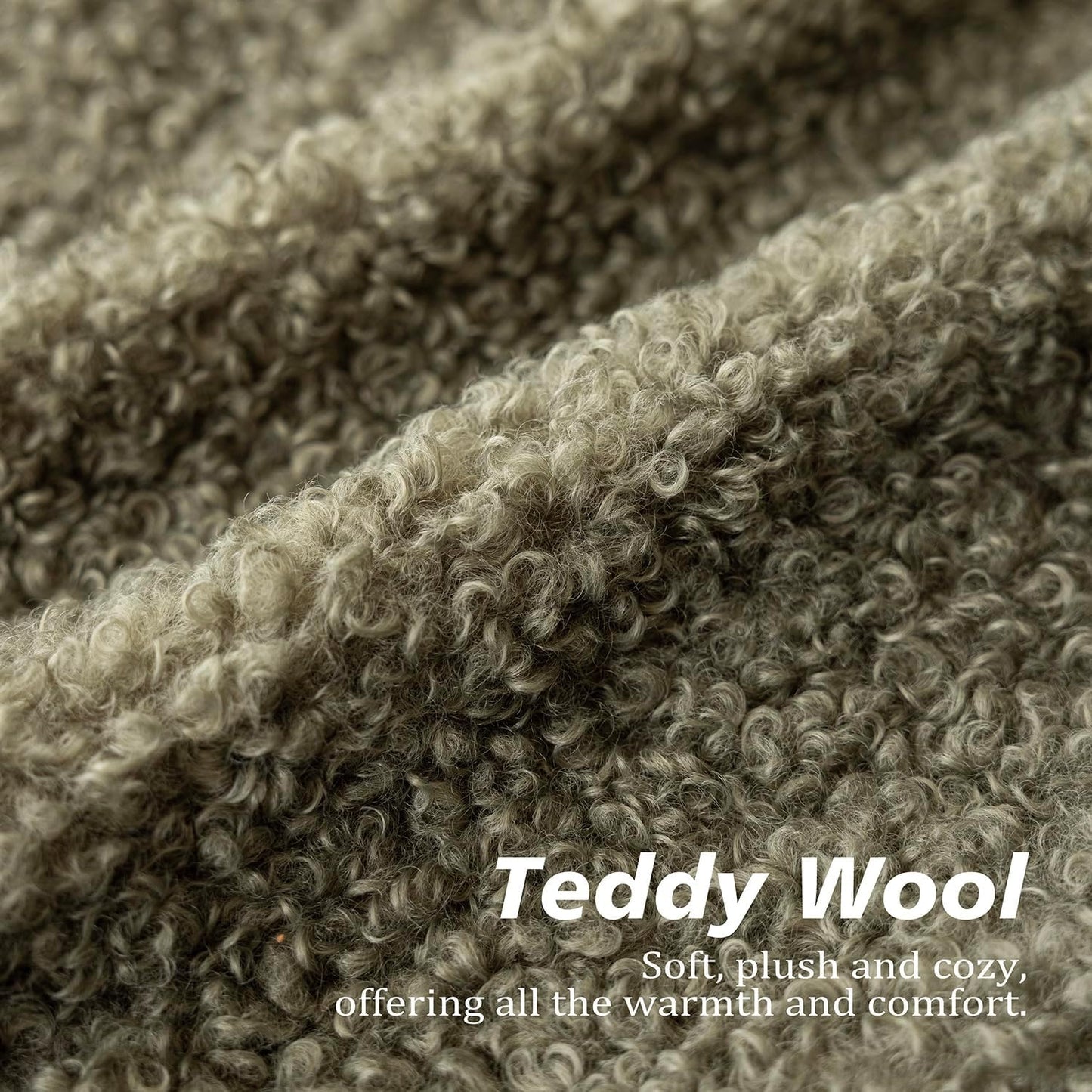 Foindtower 2 Pieces 18x18 Inch Sage Green, Faux Fur Throw Pillow Cover Accent Sherpa Pillow Fuzzy Soft Pillowcases Sheepskin Decorative Fleece Cushion Case for Bed Couch Living Room