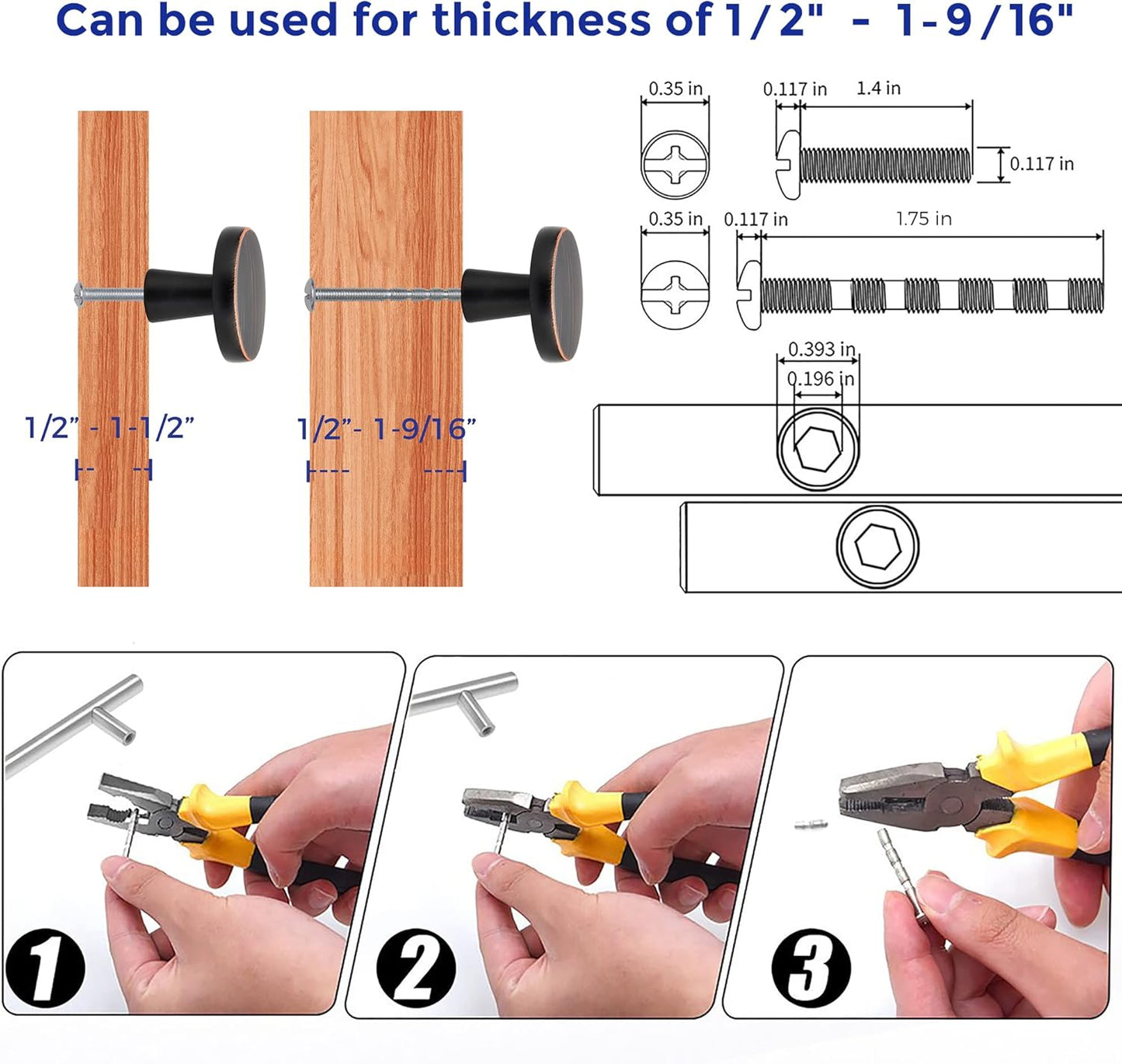 Ravinte 30 Pack Drawer Pulls 1-1/4 Inch Kitchen Cabinet Knobs Solid Round Dresser Drawer Knobs Oil-Rubbed Bronze Dresser Knobs Drawer Knobs Simple Cabinet Hardware for Cupboard Drawer Pulls