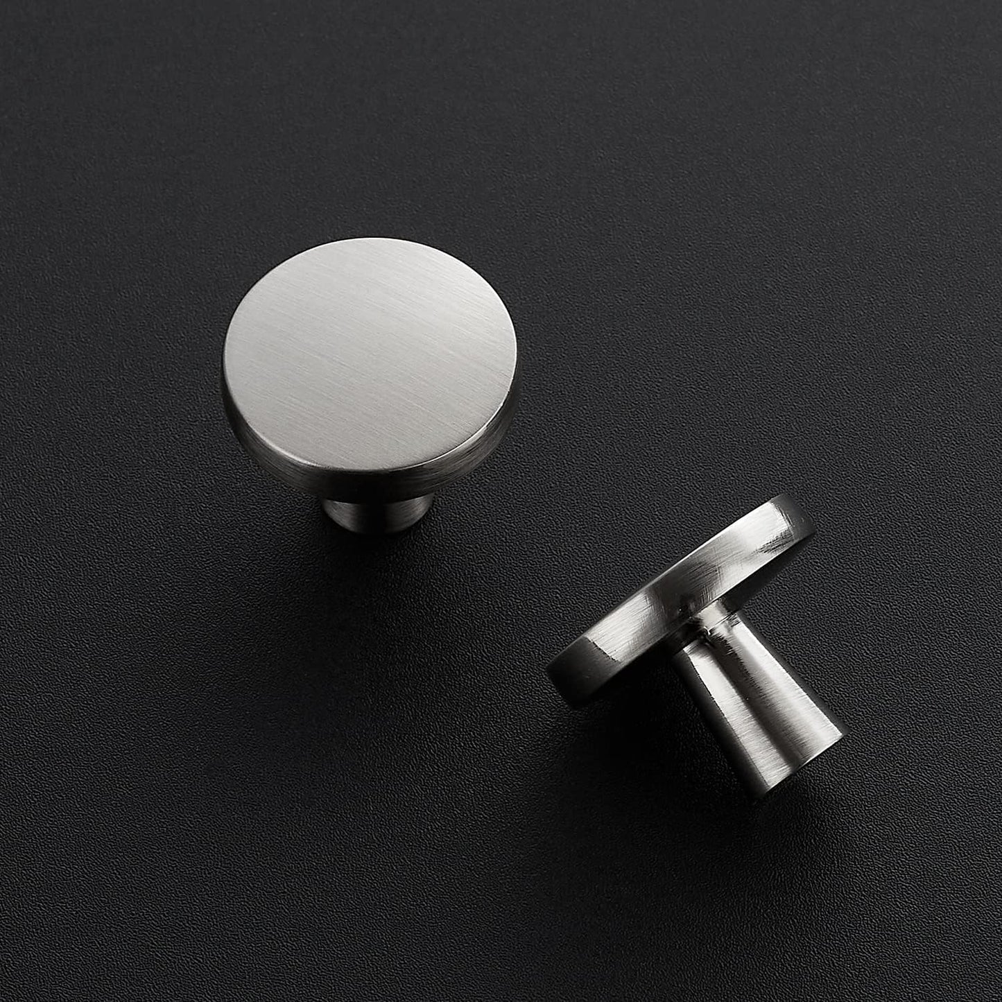 Ravinte 40 Pack Drawer Pulls 1-1/4 Inch Kitchen Cabinet Knobs Brushed Nickel Solid Round Dresser Knobs Simple Cabinet Hardware for Cupboard Drawer Handles