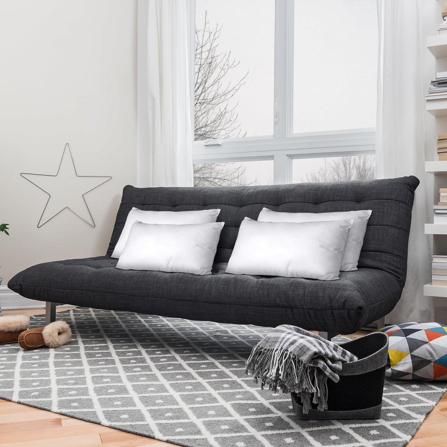 Utopia Bedding Throw Pillows (Set of 4, White), 14 x 20 Inches Pillows for Sofa, Bed and Couch Decorative Stuffer Pillow