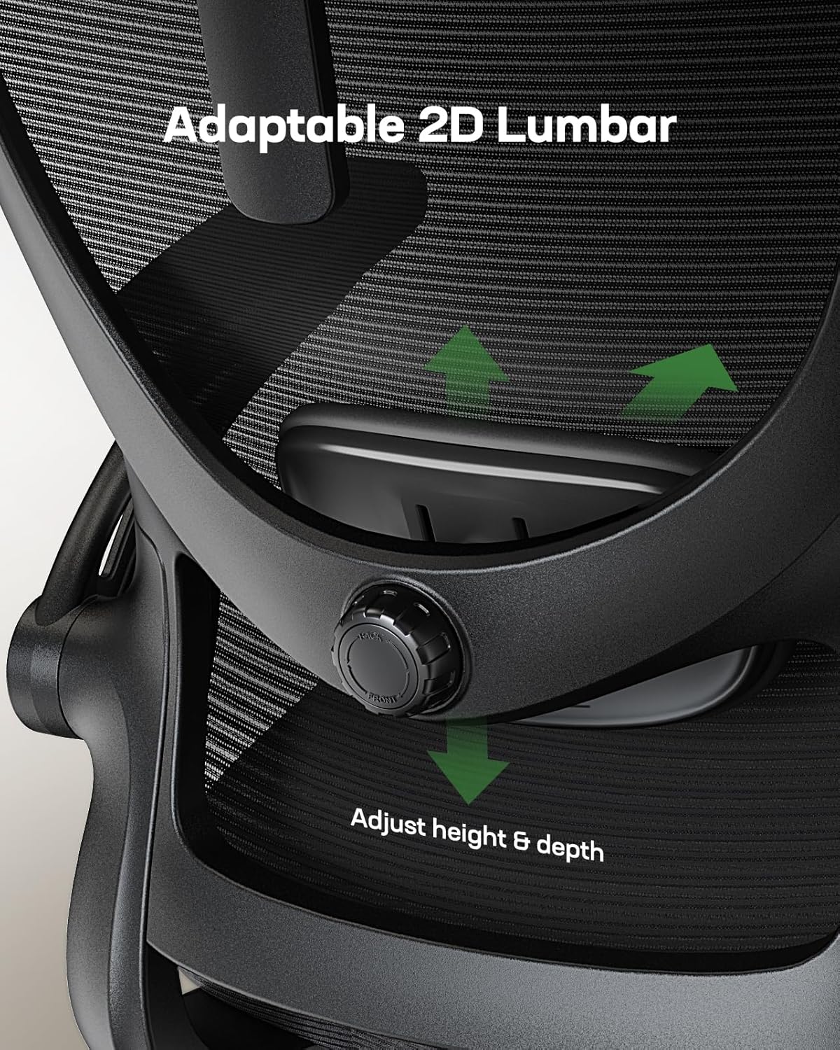 Marsail Ergonomic Office Chair with Headrest Mesh Office Computer Desk Chair with Adjustable Lumbar Support Rolling Work Swivel Task Chairs with Wheel 3D Armrests