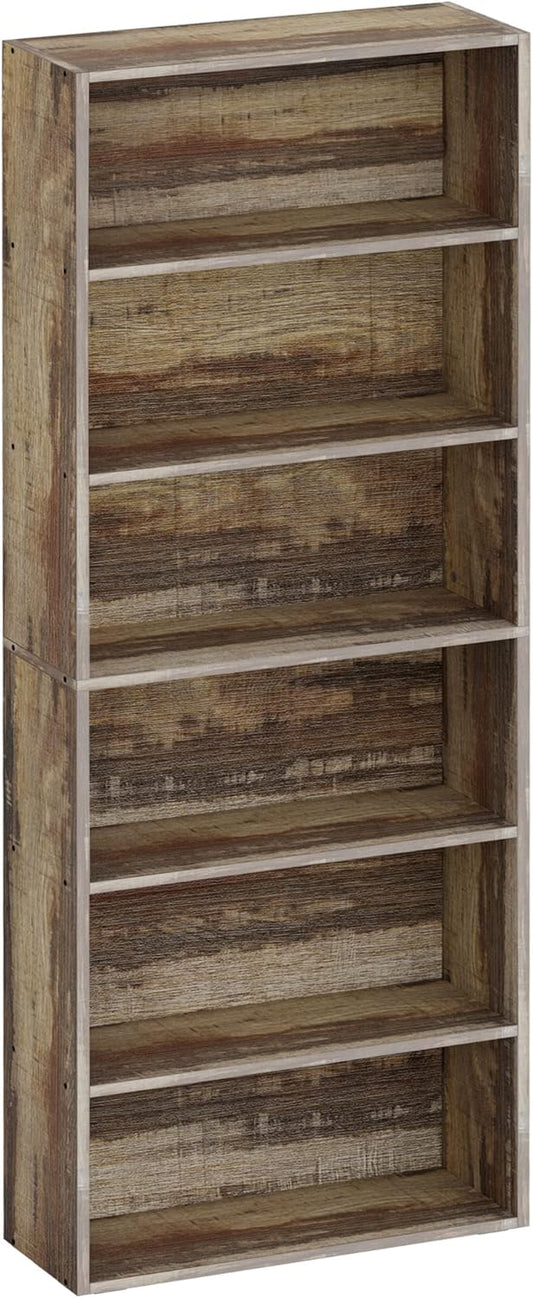 IRONCK Bookshelves and Bookcases Floor Standing 6 Tiers Display Storage Shelves 70 in Tall Bookcase Home Decor Furniture for Home Office, Living Room, Bed Room