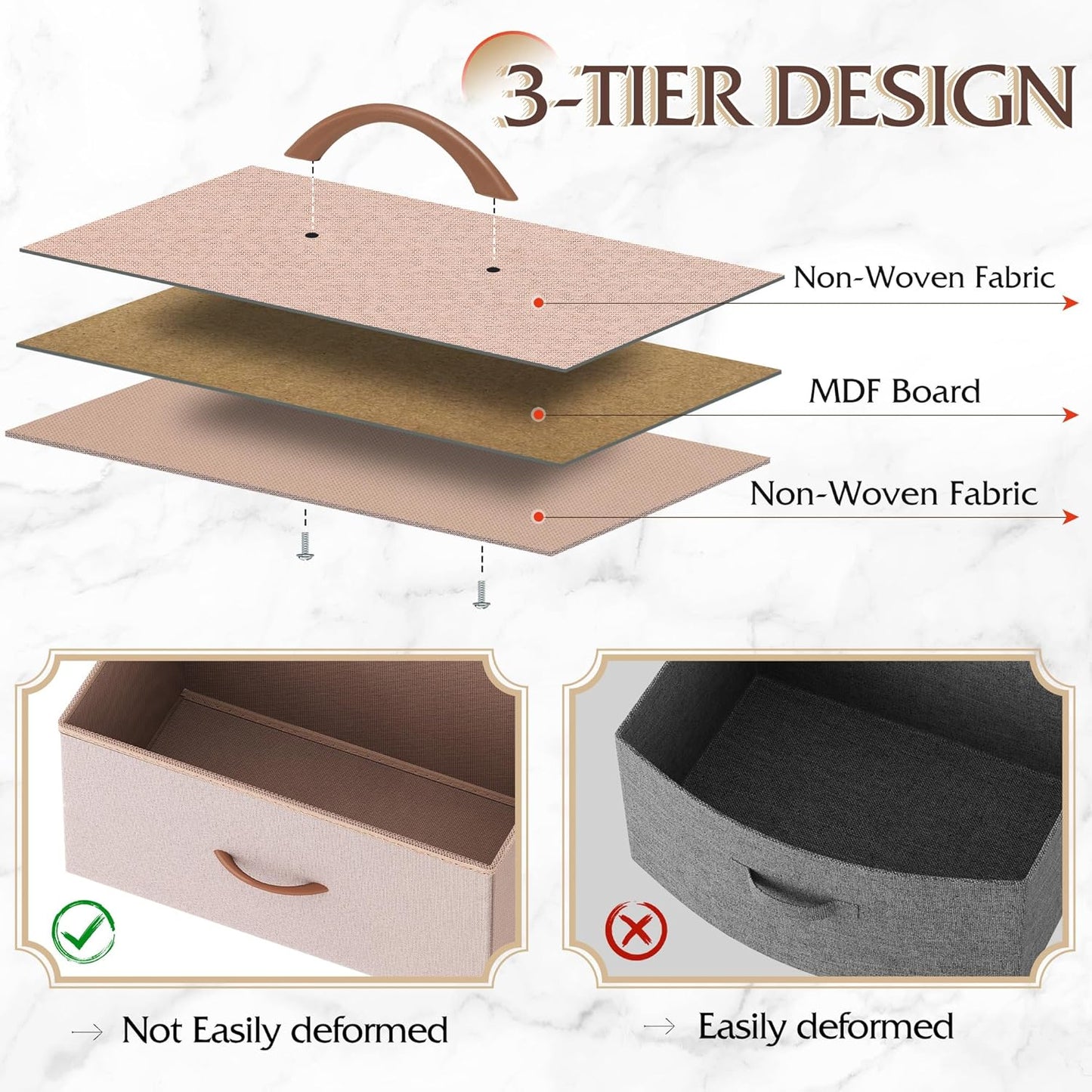 WLIVE 9-Drawer Dresser, Fabric Storage Tower for Bedroom, Hallway, Entryway, Closet, Tall Chest Organizer Unit with Fabric Bins, Steel Frame, Wood Top, Easy Pull Handle, Pink