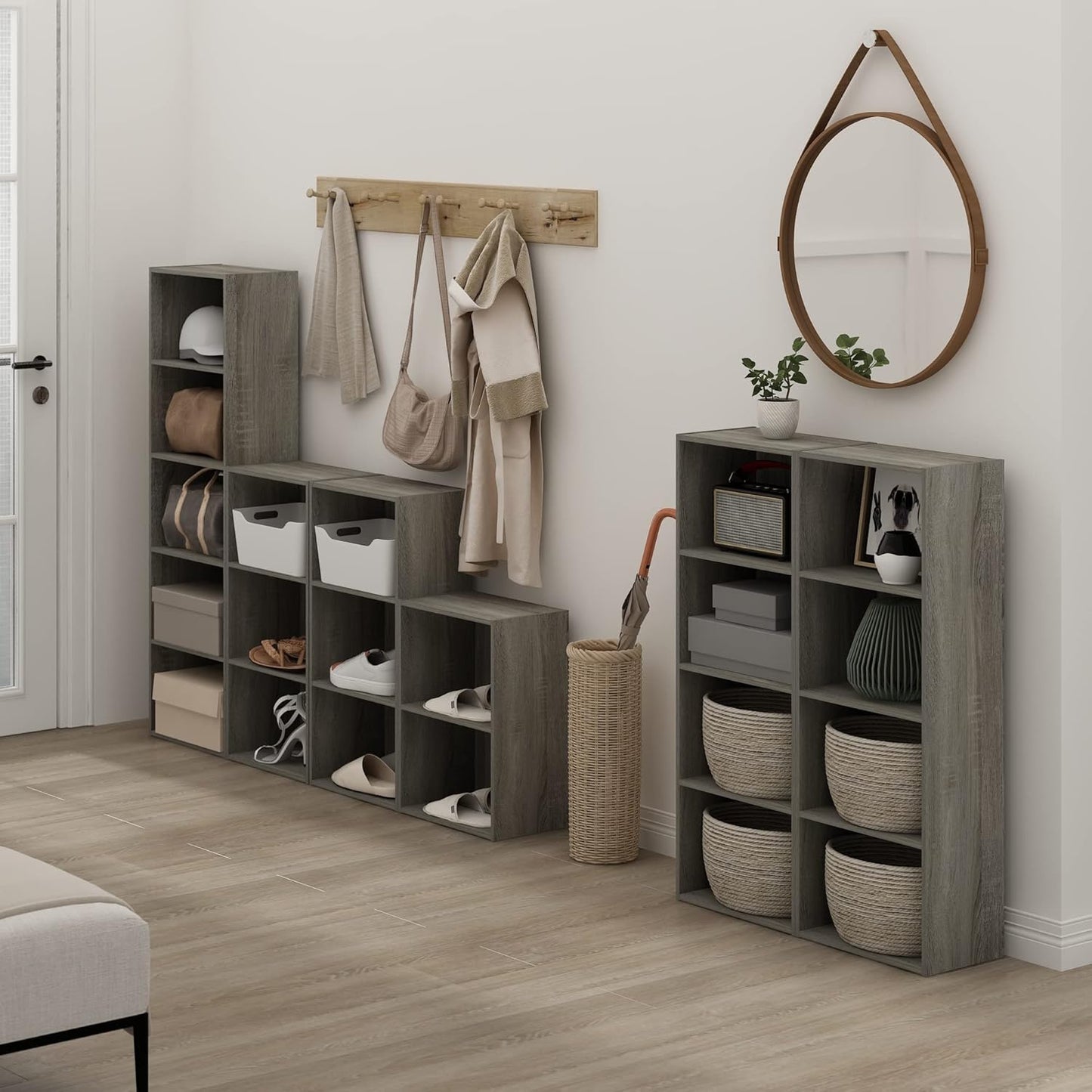 Furinno Luder Bookcase / Book / Storage, 4-Tier, French Oak