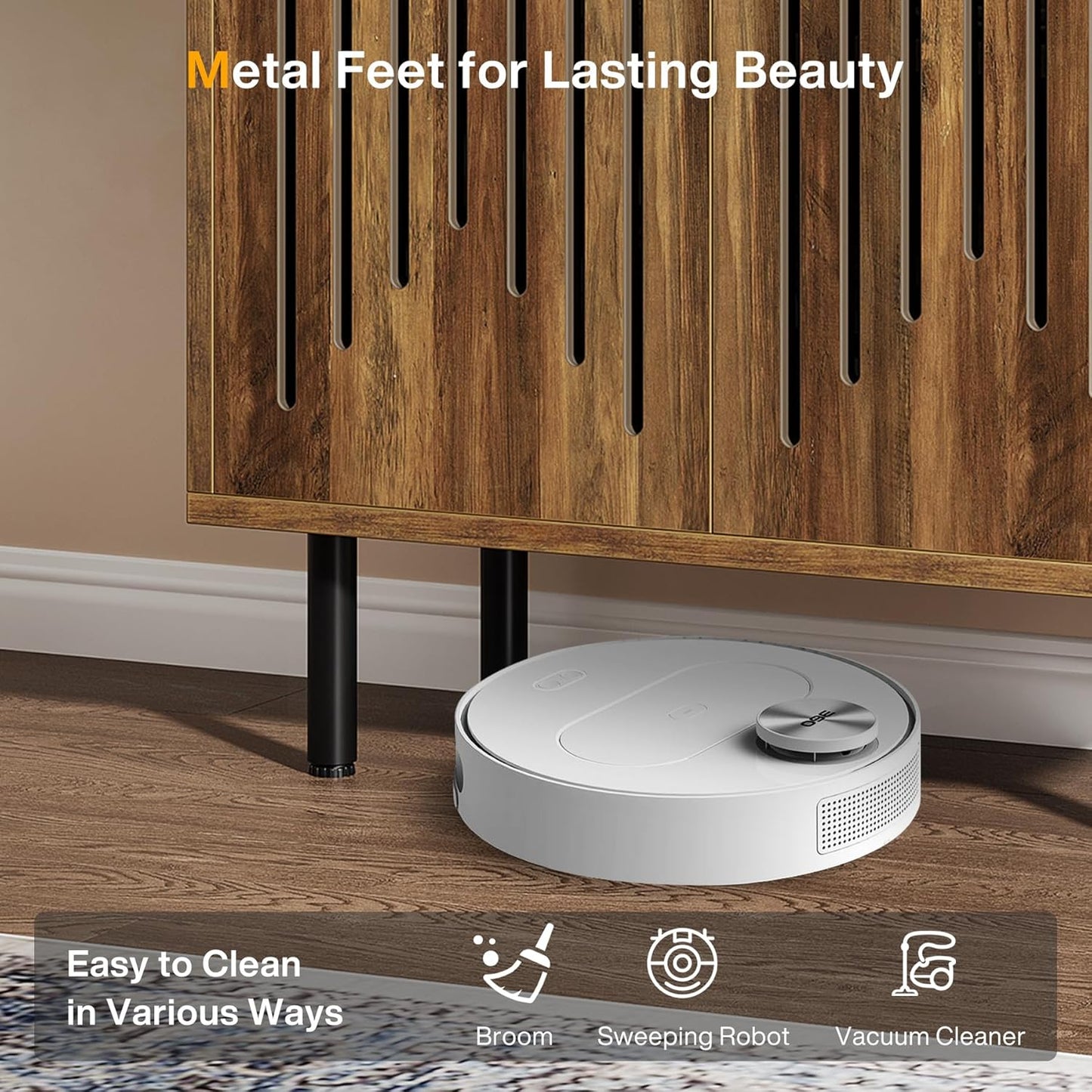 Tribesigns Set of 2 Sideboard Buffet with Storage, 59" Buffet Sideboard Cabinet with Adjustable Shelves, Accent Storage Cabinet for Living Room, Rustic Brown