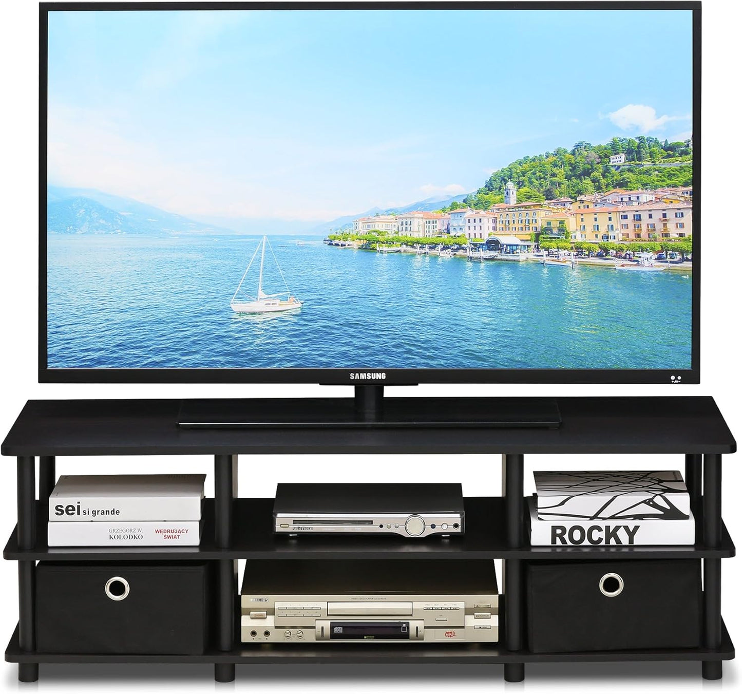 FURINNO Econ TV Entertainment Center, Espresso