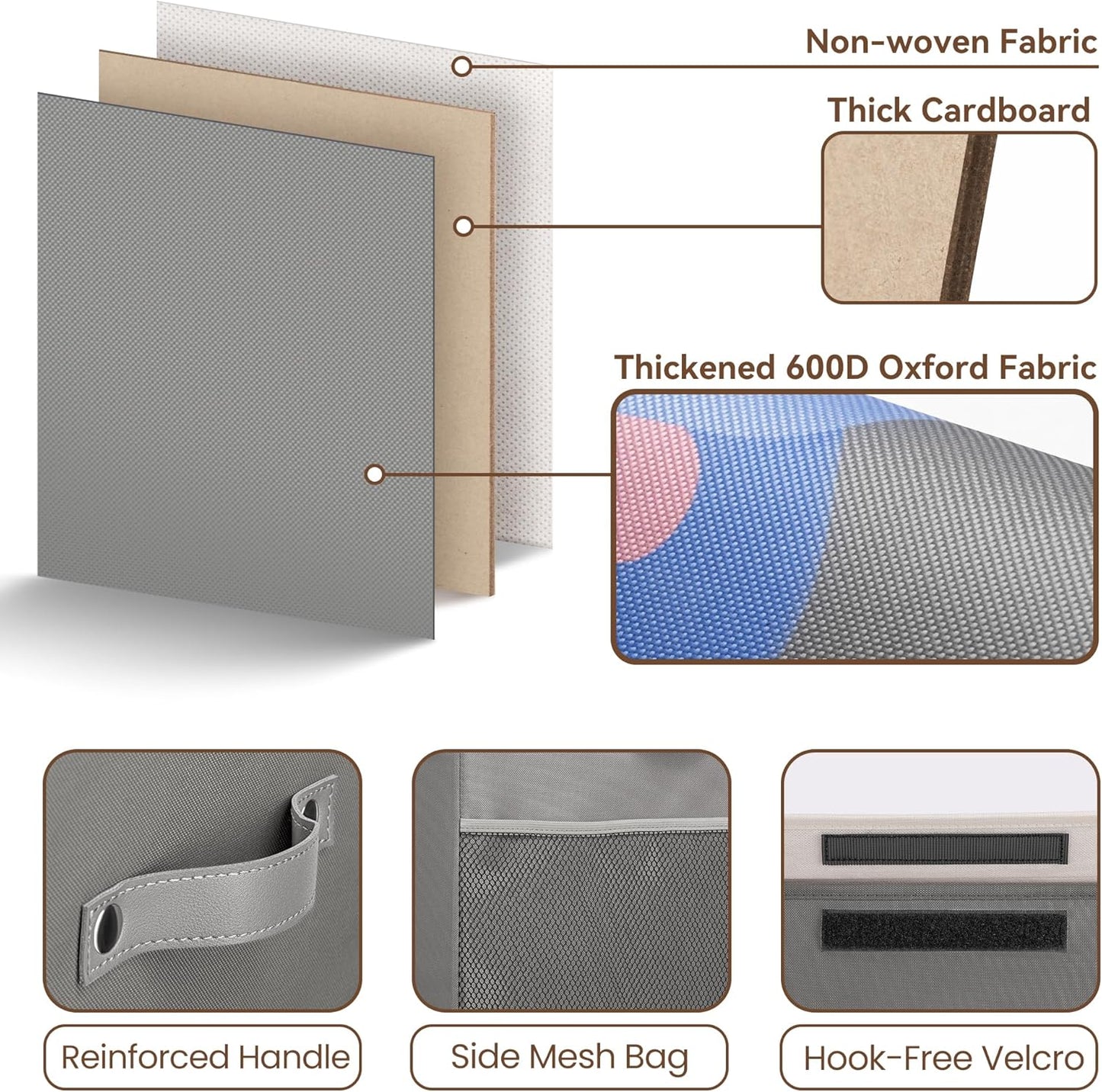 40L Large Toy Storage Box with Lid, Large Toy Box Chest for Kids, Girls and Boys, Nursery Room and Living Room, 13"x13" x16" (grey-animal)