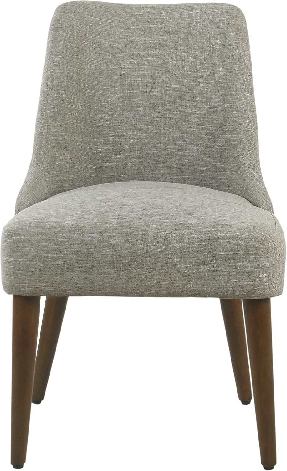 Homepop Home Decor | Upholstered Gayle Slide Dining Chair | Dining Chair Single | Decorative Home Furniture, Woven Gray