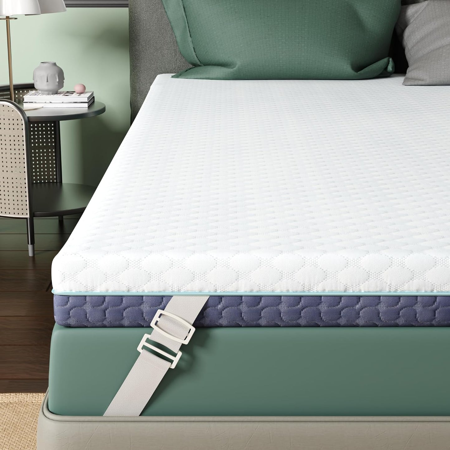 2 Inch Memory Foam Mattress Topper Full Size, Soft Mattress Topper for Back Pain Relief, Orthopedic Bed Topper with 2-Sided Breathable Cover, Ergonomic 5-Zone Design, CertiPUR-US Certified