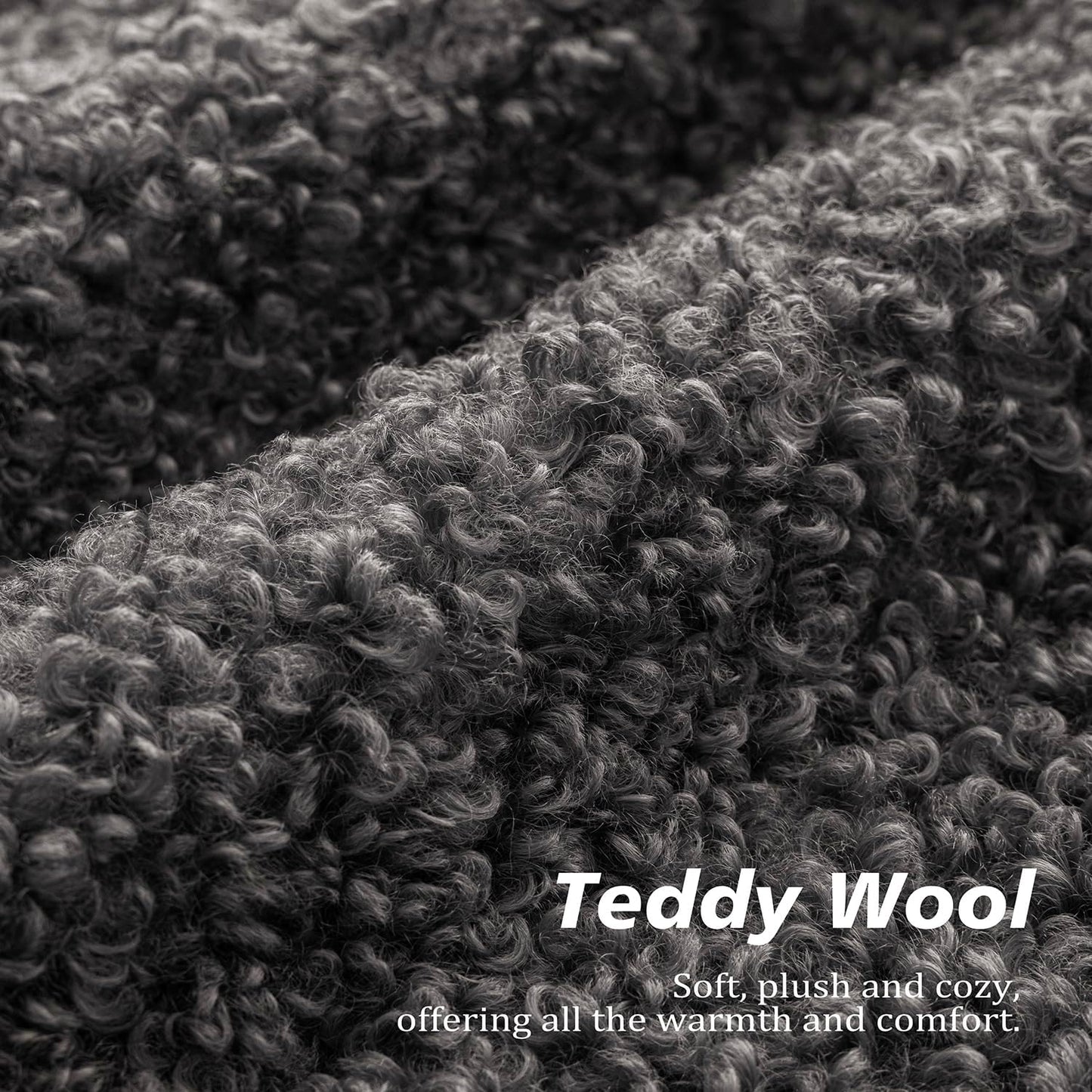 Foindtower 2 Pieces 20x20 Inch Dark Gray, Faux Fur Throw Pillow Cover Accent Sherpa Furry Pillow Covers Fuzzy Soft Pillowcases Cozy Sheepskin Decorative Fleece Cushion Case for Bed Couch Living Room