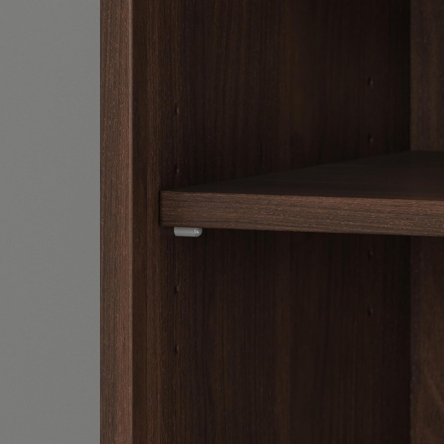 Bush Business Furniture Studio C Tall 5 Shelf Bookcase in Black Walnut, Large Bookshelf for Home or Professional Workplace Organization
