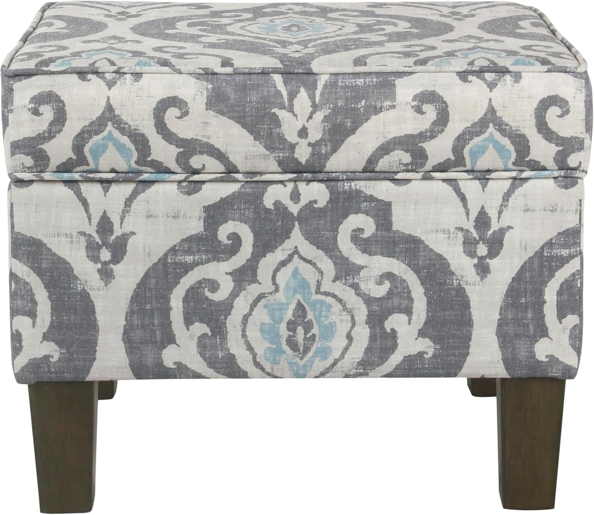 Home Decor | Dinah Collection Modern Storage Ottoman | Ottoman with Storage for Living Room & Bedroom(Blue Slate)