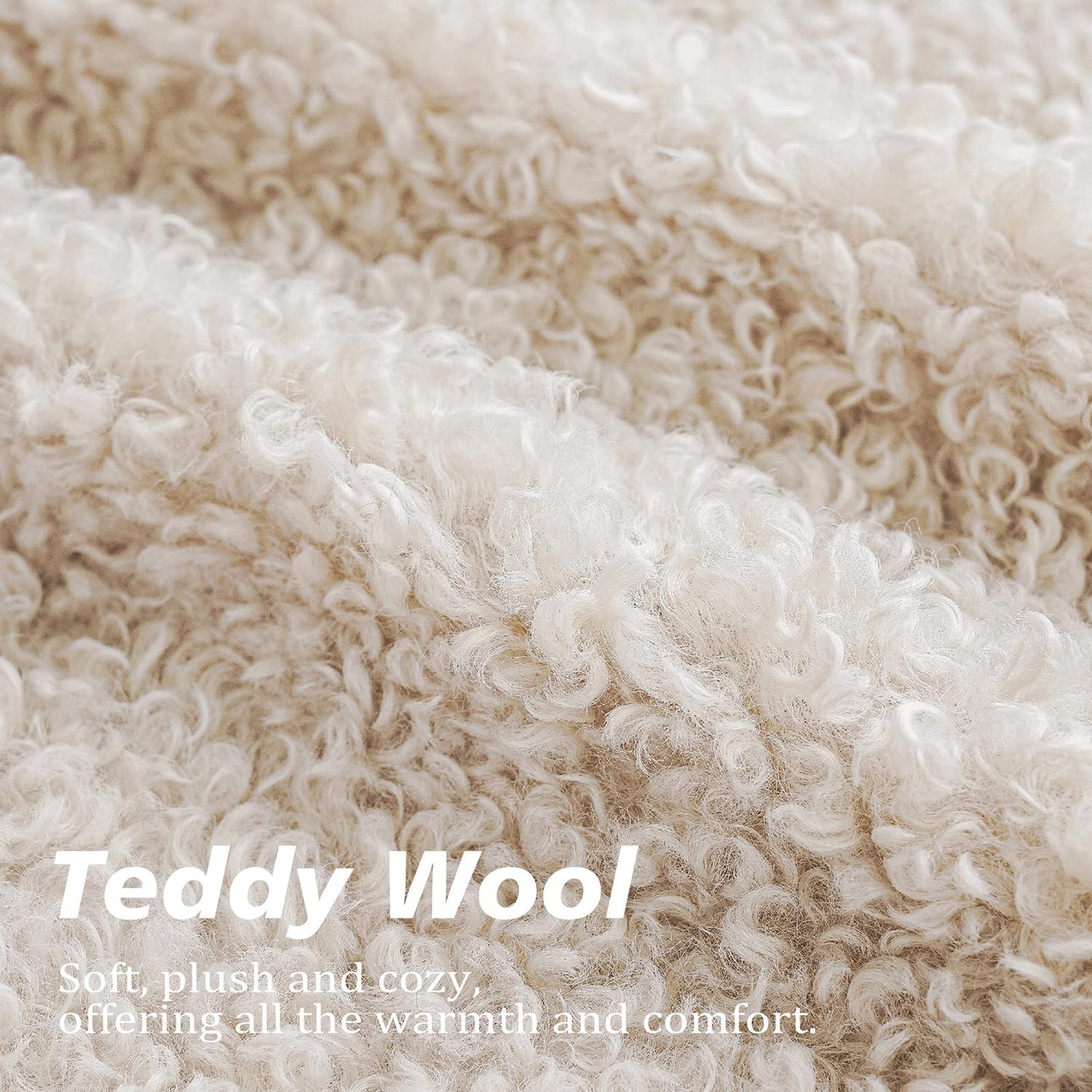 Foindtower 2 Pieces 26x26 Inch Neutral Cream, Faux Fur Throw Pillow Cover Accent Sherpa Pillow Fuzzy Soft Pillowcases Sheepskin Decorative Fleece Cushion Case for Bed Couch Living Room