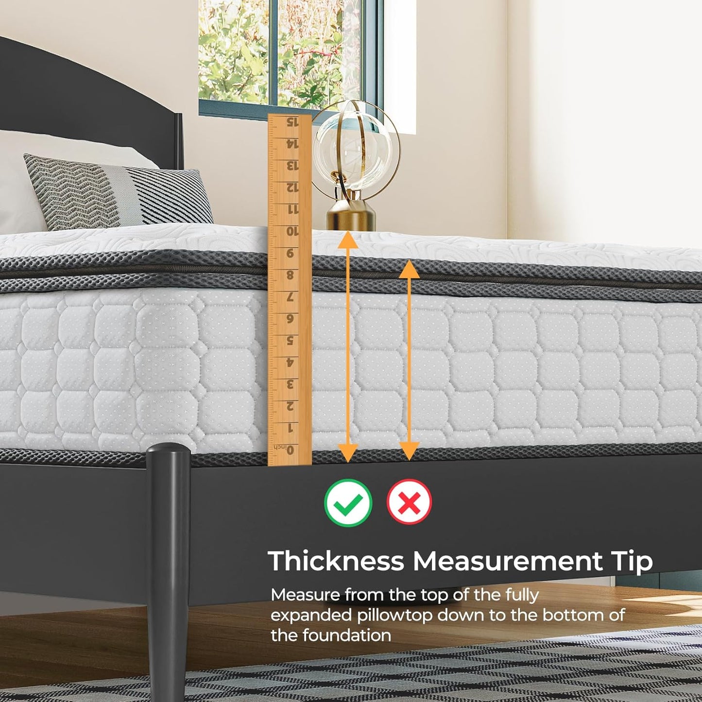 Vesgantti Twin Mattress, 10 Inch Hybrid Twin Size Mattress in a Box, Single Bed Pillow Top Mattresses, Foam and Pocket Coils Innerspring Mattresses, Pressure Relief, Medium Firm Feel