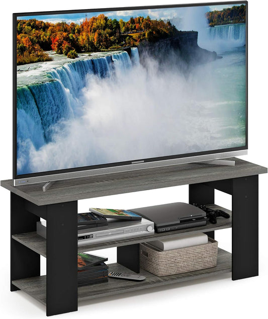 Furinno JAYA TV Stand, French Oak Grey/Black
