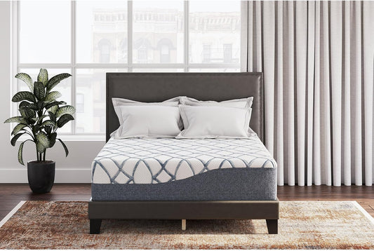 Signature Design by Ashley 14 Inch Chime Elite 2.0 Ultra Plush Green Tea Memory Foam Mattress for Cool Sleep and Pressure Relief, Queen, Fiberglass Free, Mattress In A Box