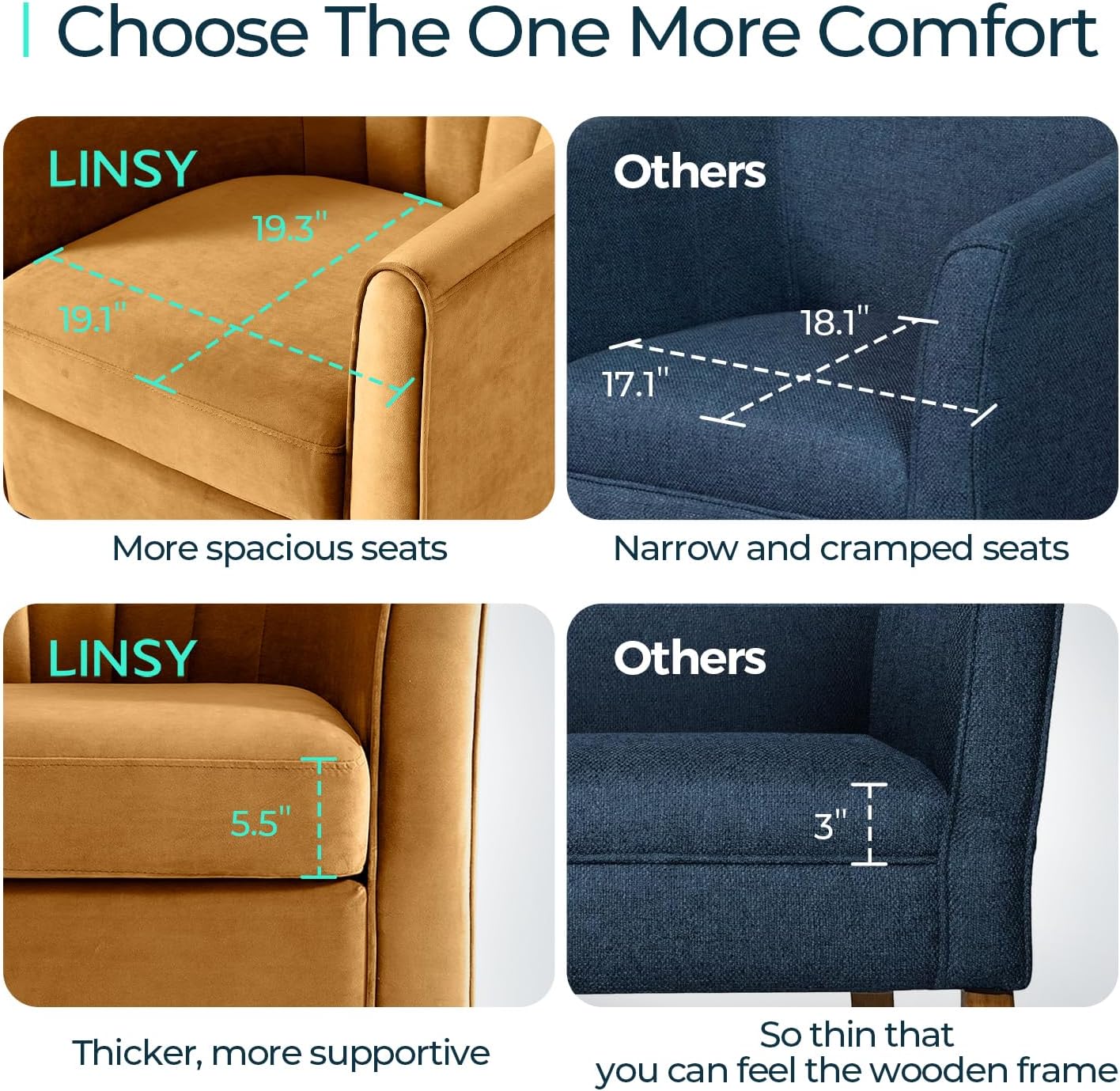 LINSY Swivel Accent Chair with Ottoman: Small Velvet Barrel Chair 360 Swivel Modern Armchair, Upholstered Reading Chair with Footrest for Living Room Bedroom Study Room (Yellow)